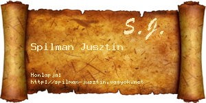 Spilman Jusztin névjegykártya