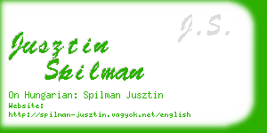 jusztin spilman business card